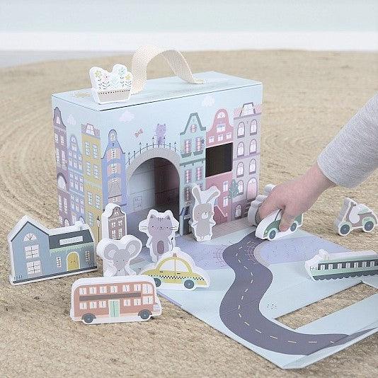 Little Dutch: miasto w walizce City Play Box - Noski Noski