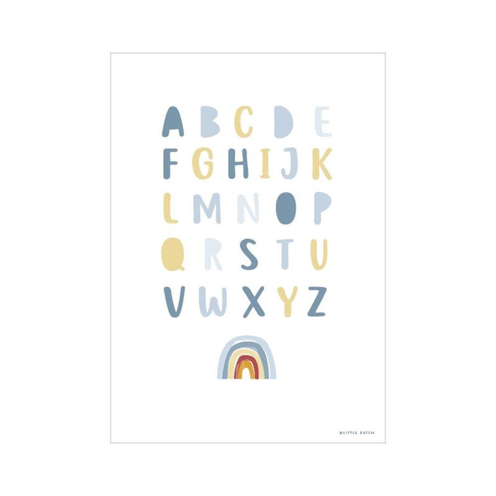 Little Dutch: plakat dwustronny Tęcza Alfabet A3 - Noski Noski