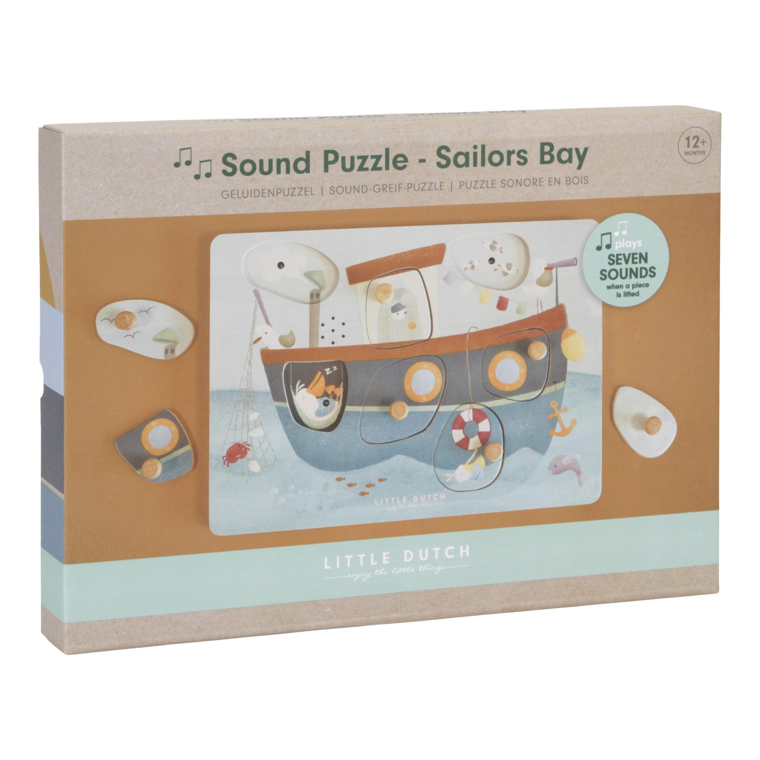 Little Dutch: puzzle dźwiękowe Sailors Bay - Noski Noski