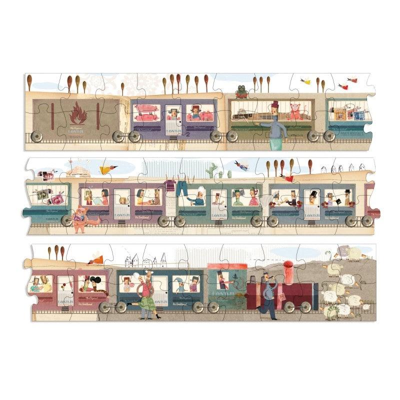 Londji: puzzle 2-metrowe najdłuższy pociąg My Longest Puzzle 54 el. - Noski Noski