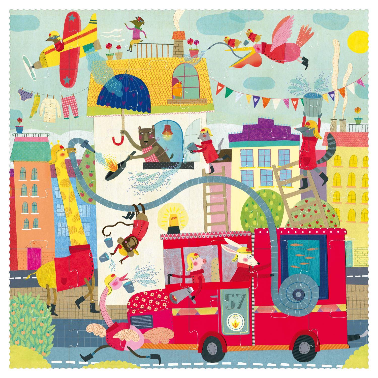 Londji: puzzle I want to be a Fireman 36 el. - Noski Noski