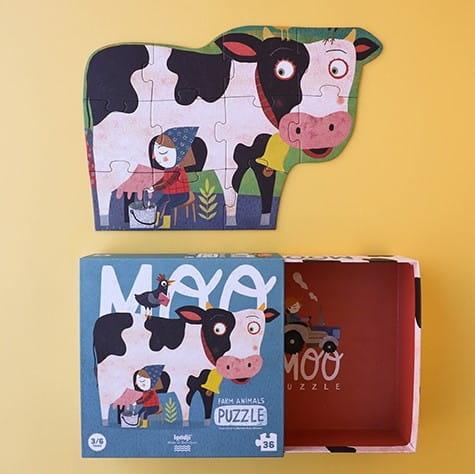 Londji: puzzle zwierzęta z farmy Moo 36 el. - Noski Noski