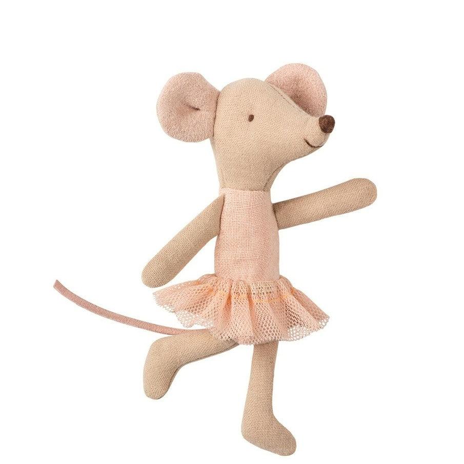 Maileg: maskotka myszka Ballerina Little Sister 10 cm - Noski Noski