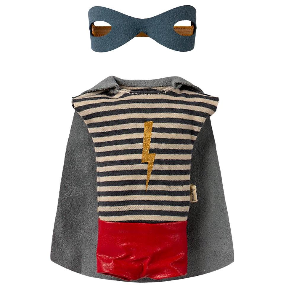 Maileg: maskotka myszka superbohater Super Hero Boy 31 cm - Noski Noski
