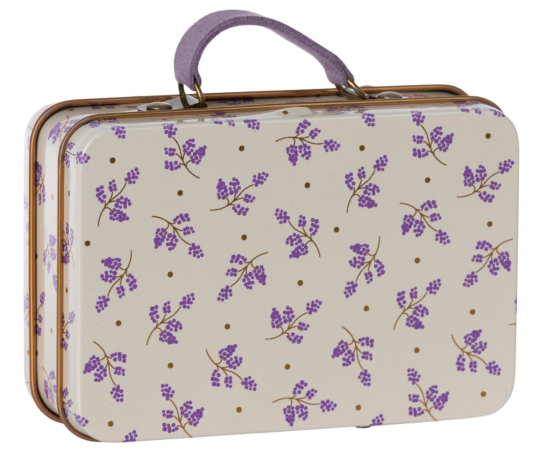 Maileg: metalowa walizka dla myszki Madelaine Lavender - Noski Noski