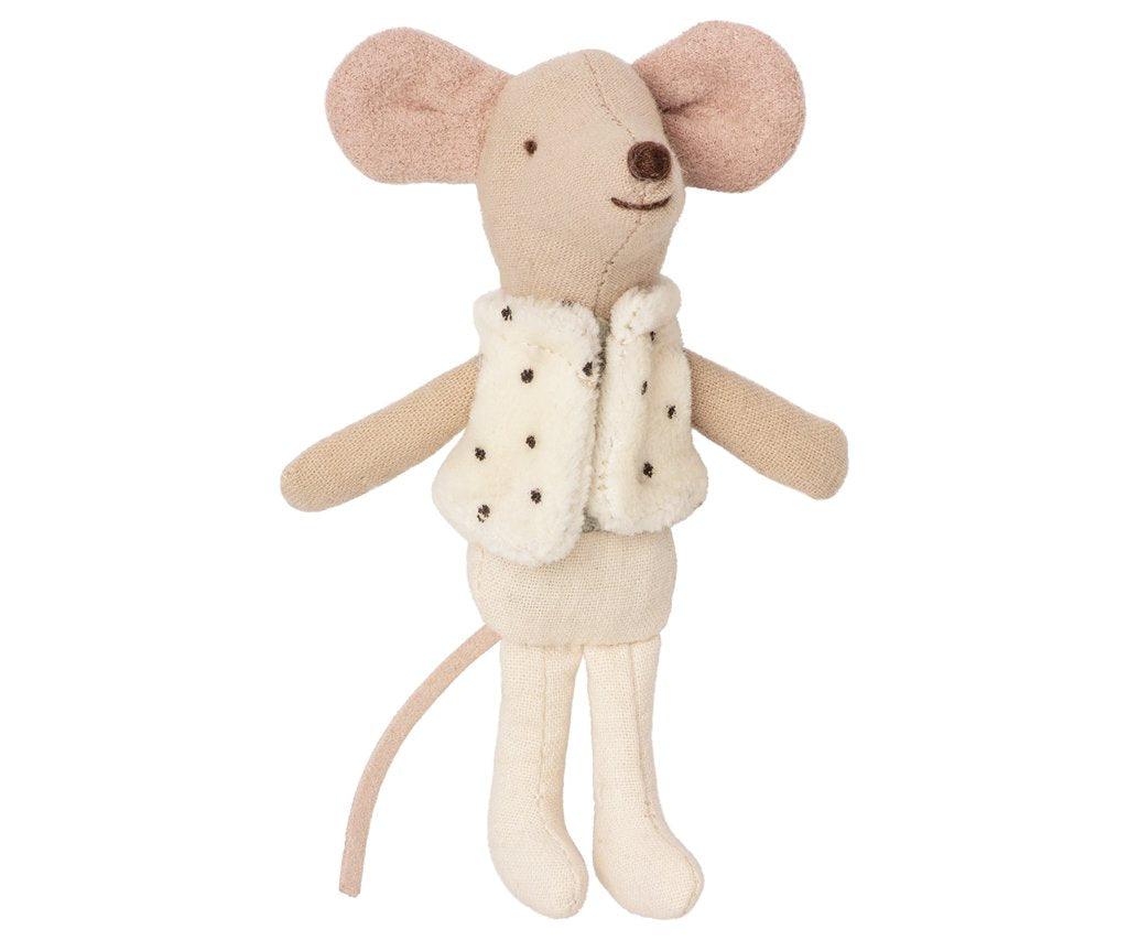 Maileg: myszka tancerz w pudełku Dancer in Box Little Brother 10 cm - Noski Noski