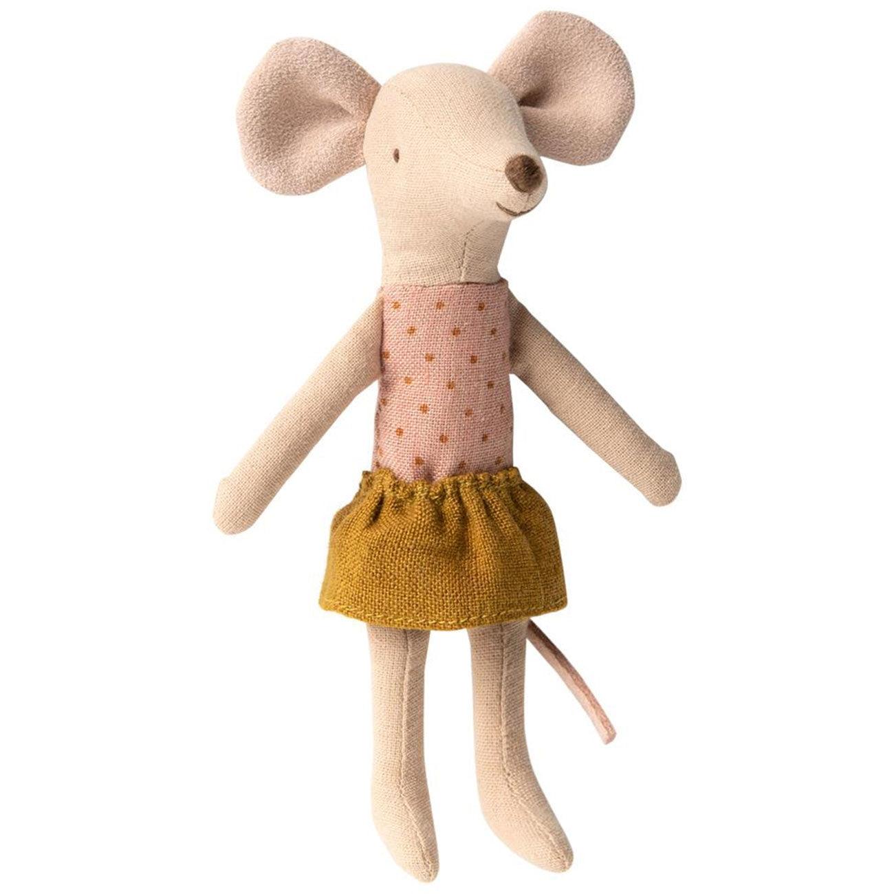 Maileg: myszka w groszki w pudełku Big Sister in Matchbox 12 cm - Noski Noski