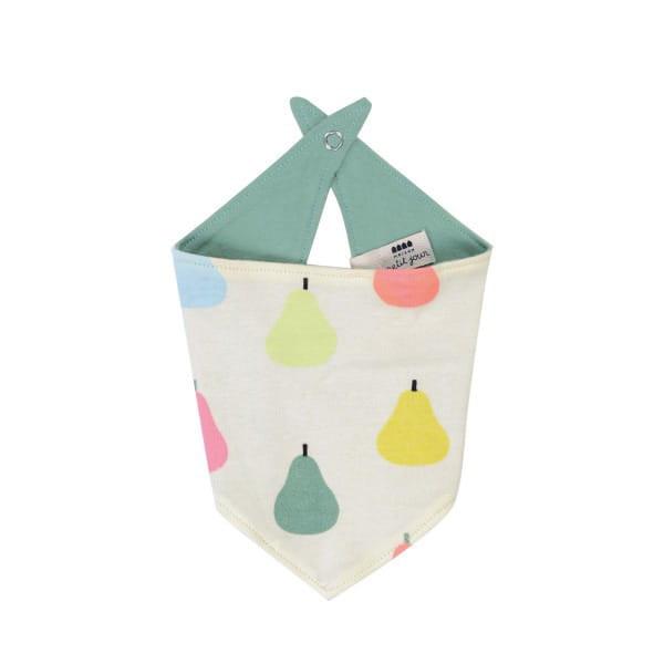 Maison Petit Jour: bawełniany śliniak bandana Gruszki - Noski Noski