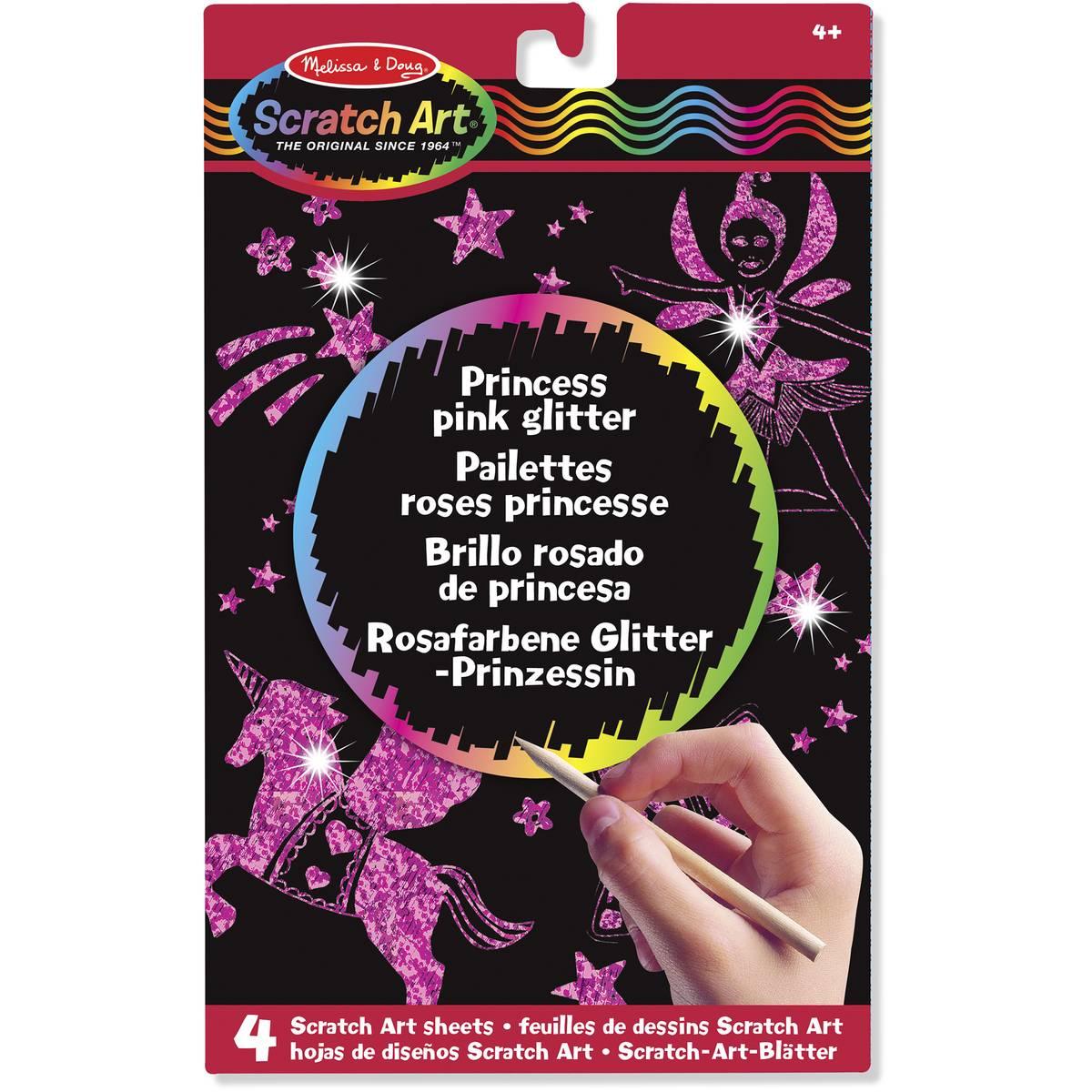 Melissa and Doug: brokatowa wydrapywanka Scratch Art Księżniczki - Noski Noski