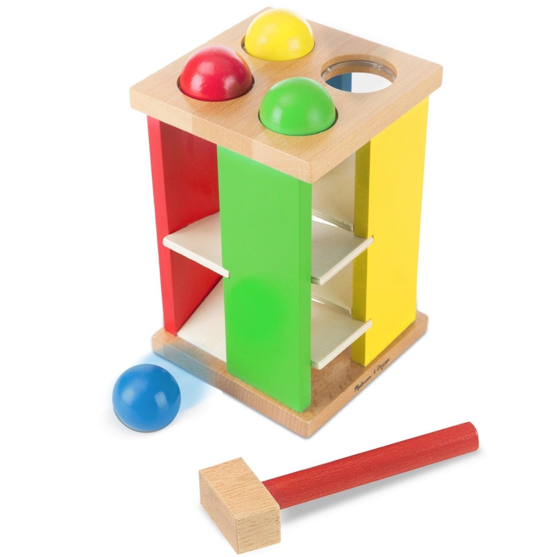 Melissa and Doug: drewniana przebijanka Pound & Roll Tower - Noski Noski