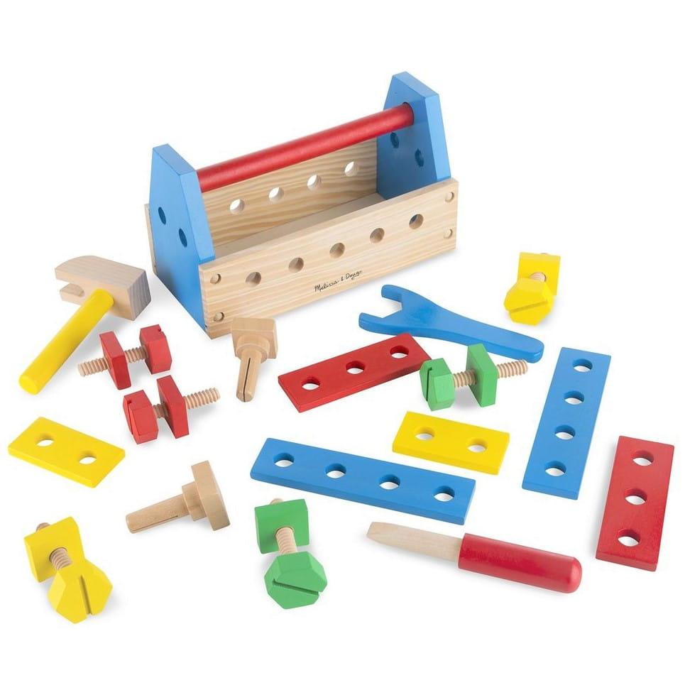Melissa and Doug: drewniana skrzynka z narzędziami Take-Along Tool Kit - Noski Noski
