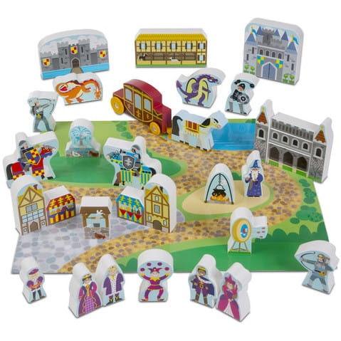 Melissa and Doug: drewniany mega zestaw do zabawy Zamek - Noski Noski