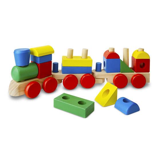 Melissa and Doug: drewniany pociąg z klockami Stacking Train - Noski Noski