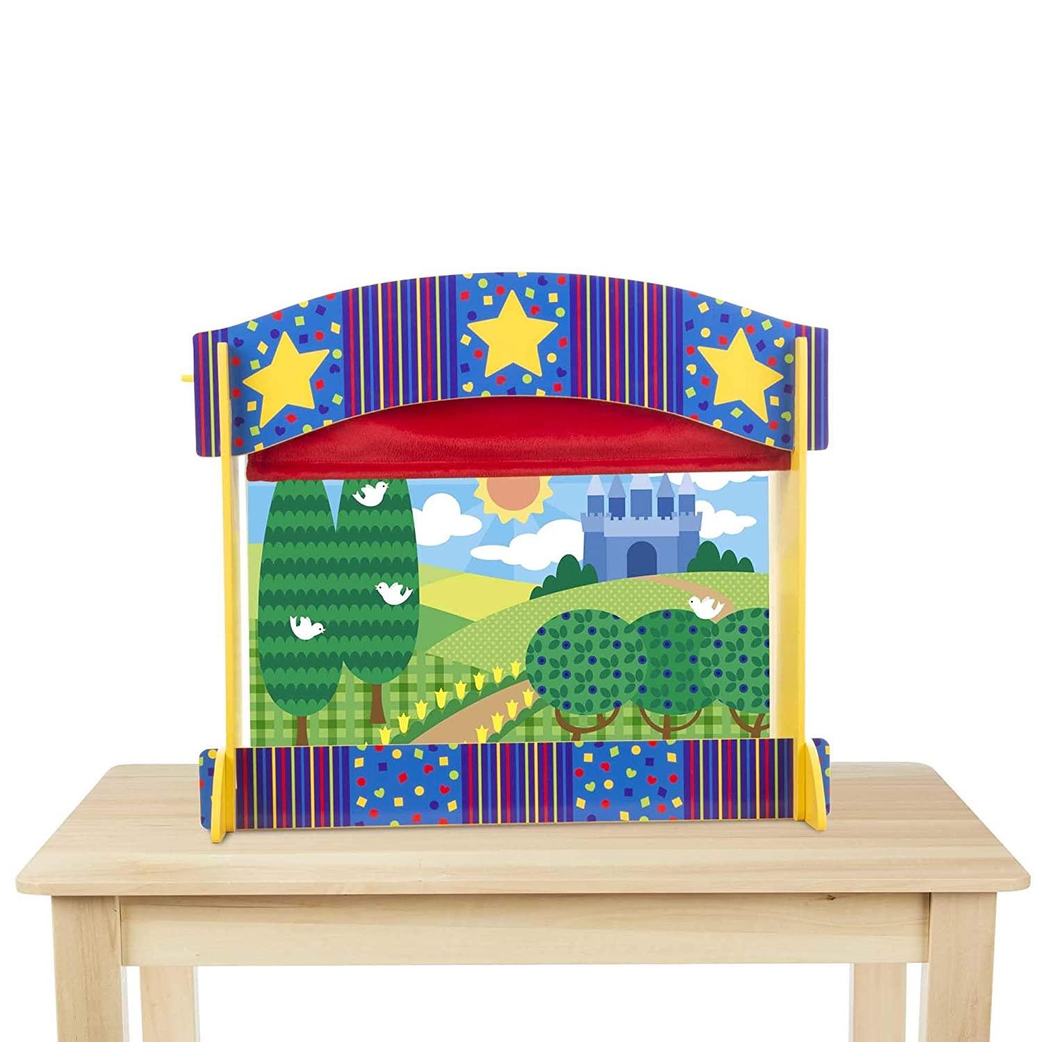 Melissa & Doug: drewniany teatrzyk stołowy Tabletop Puppet Theater - Noski Noski
