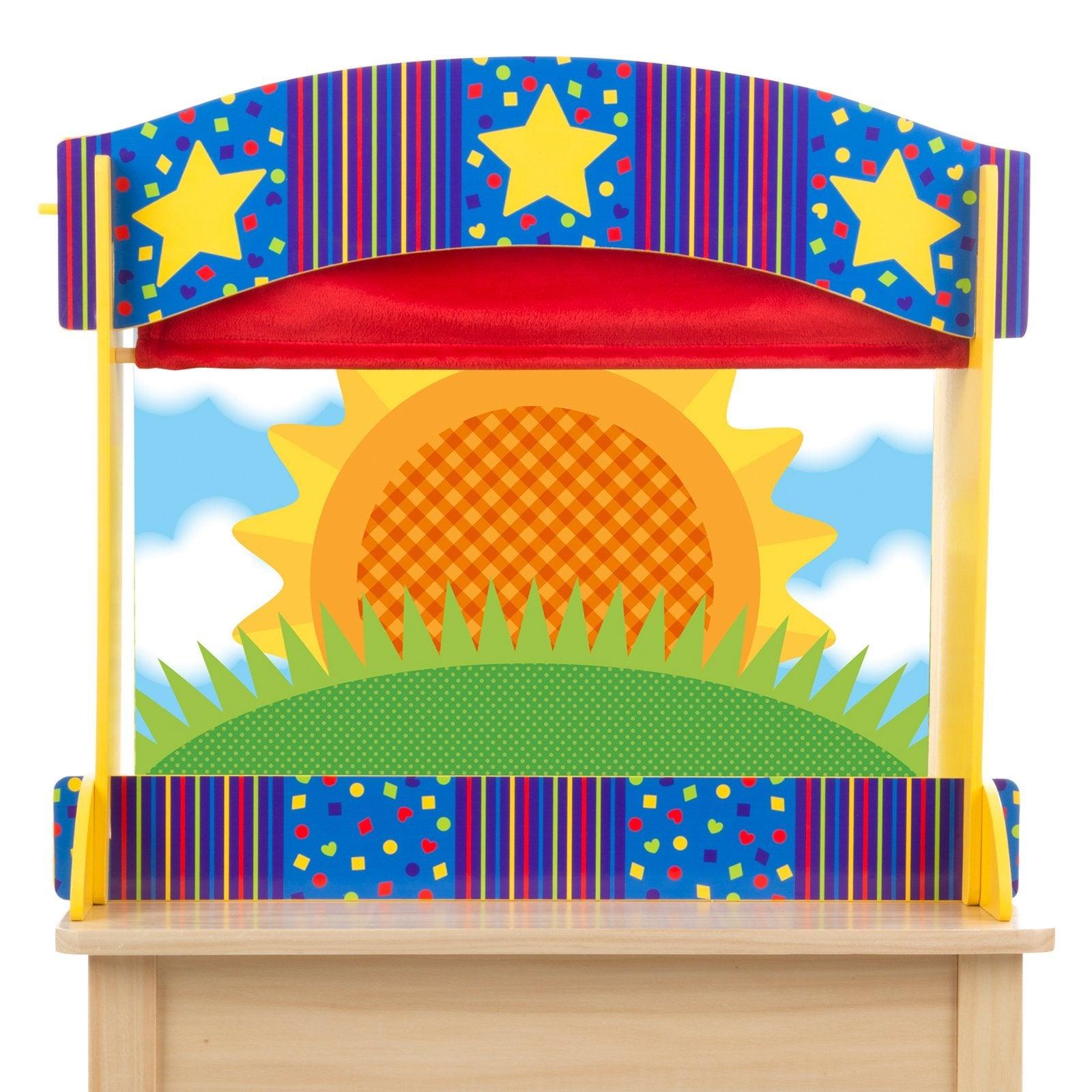 Melissa & Doug: drewniany teatrzyk stołowy Tabletop Puppet Theater - Noski Noski