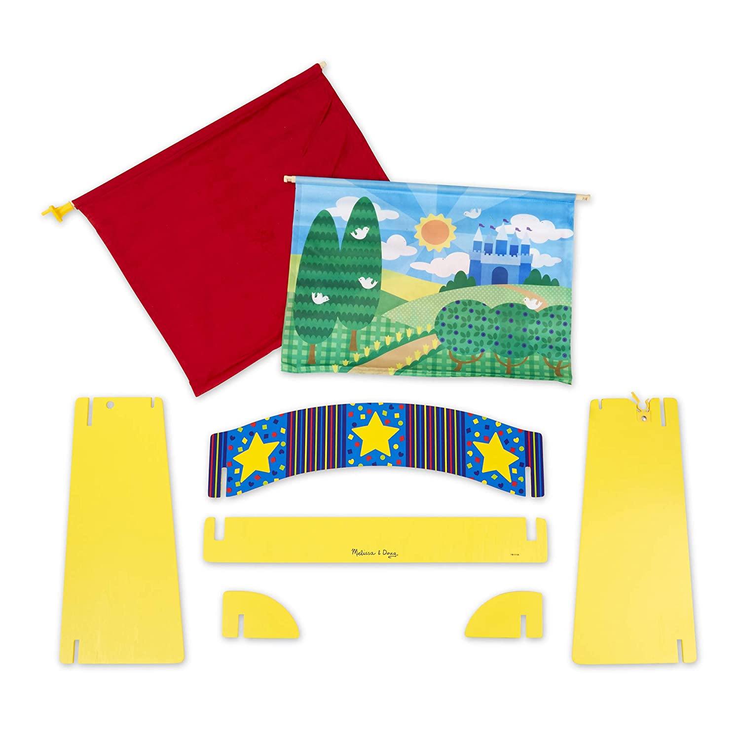 Melissa & Doug: drewniany teatrzyk stołowy Tabletop Puppet Theater - Noski Noski
