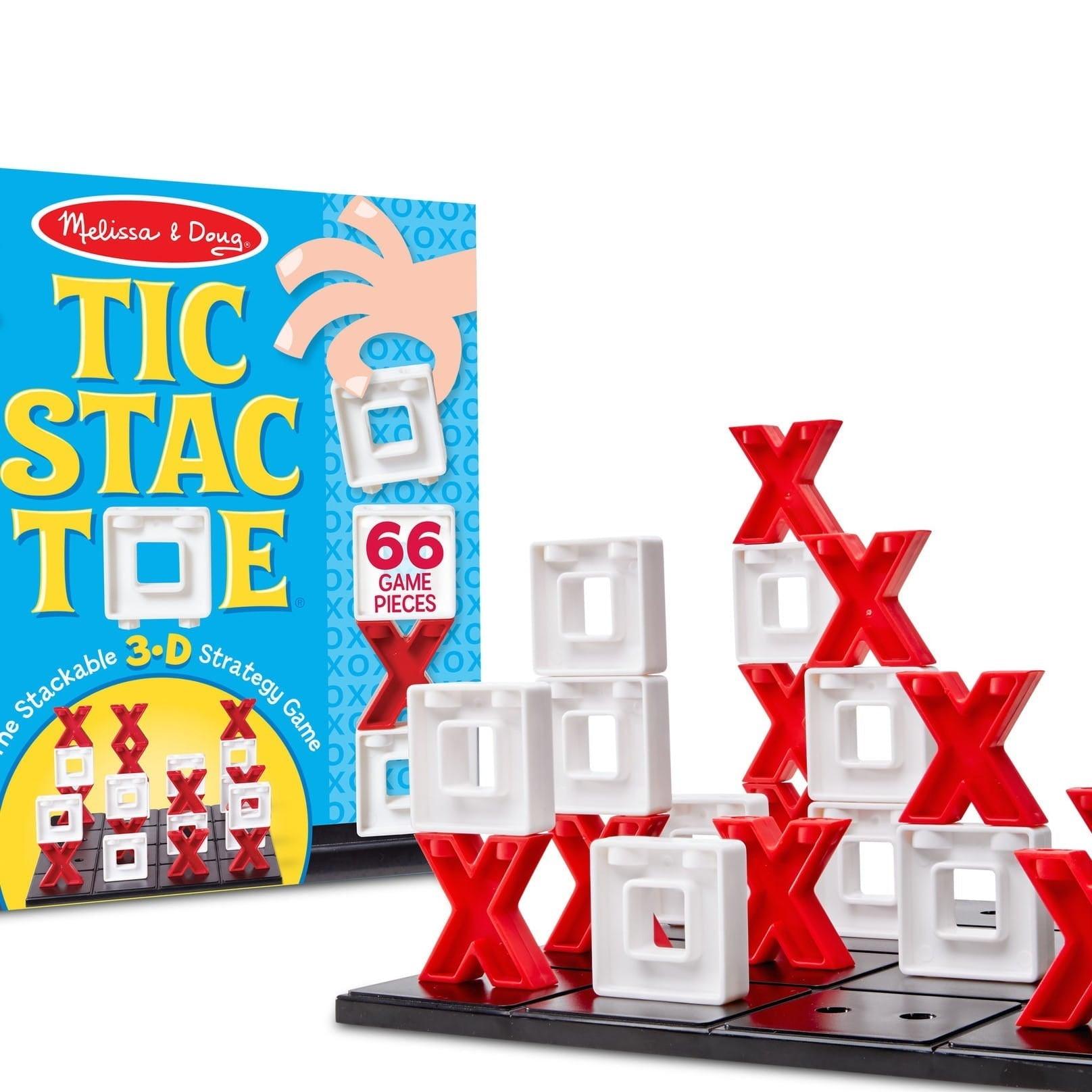 Melissa and Doug: gra przestrzenne kółko-krzyżyk Tic Stac Toe - Noski Noski