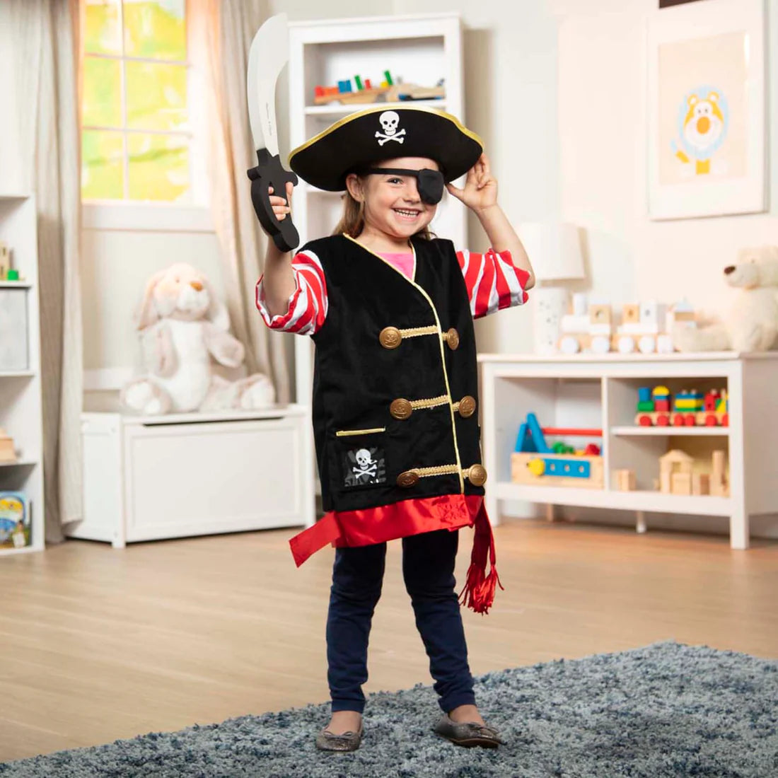 Melissa and Doug: kostium piracki Pirate Role Play Set - Noski Noski