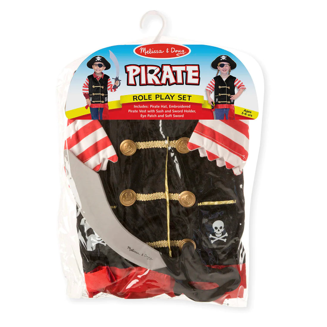 Melissa and Doug: kostium piracki Pirate Role Play Set - Noski Noski