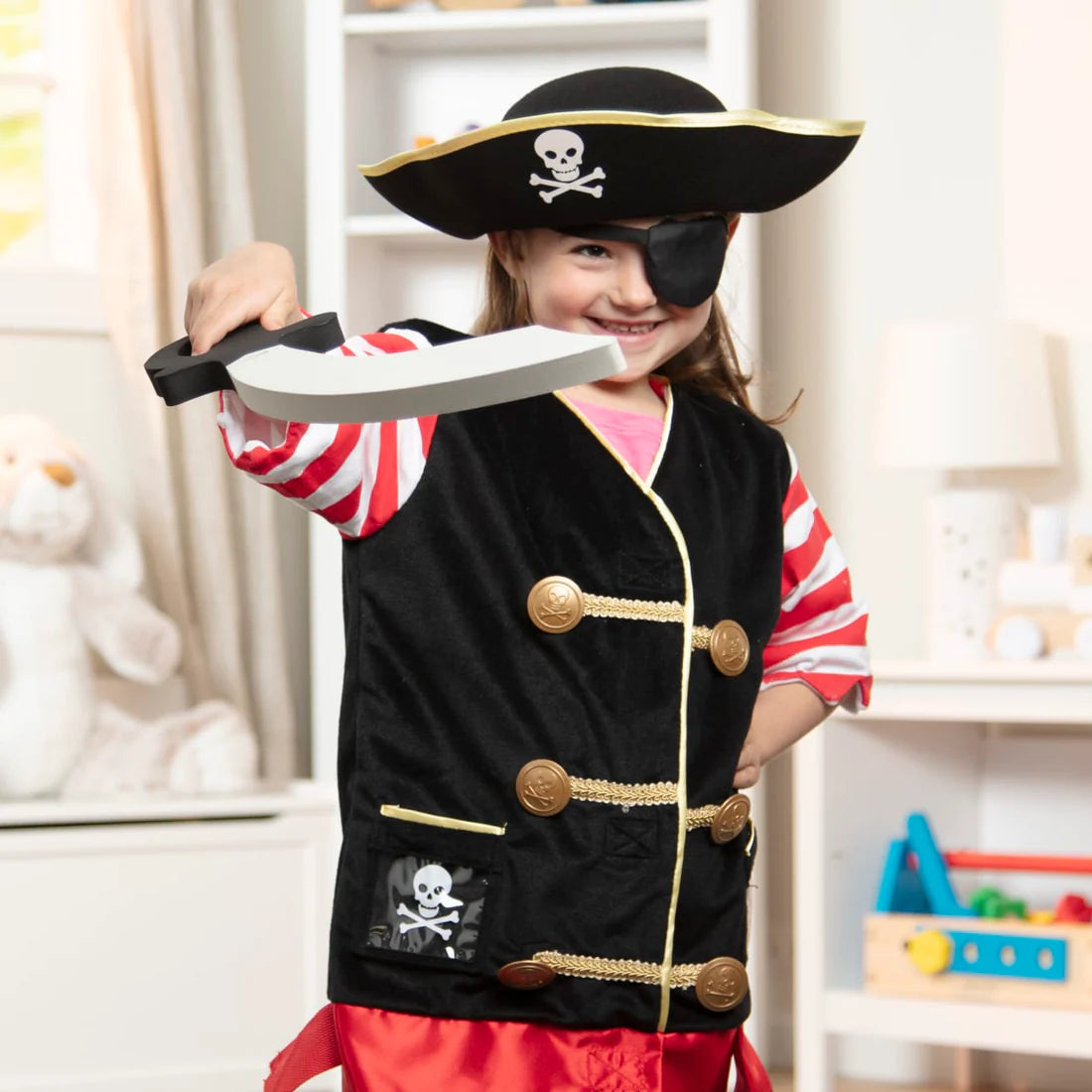 Melissa and Doug: kostium piracki Pirate Role Play Set - Noski Noski