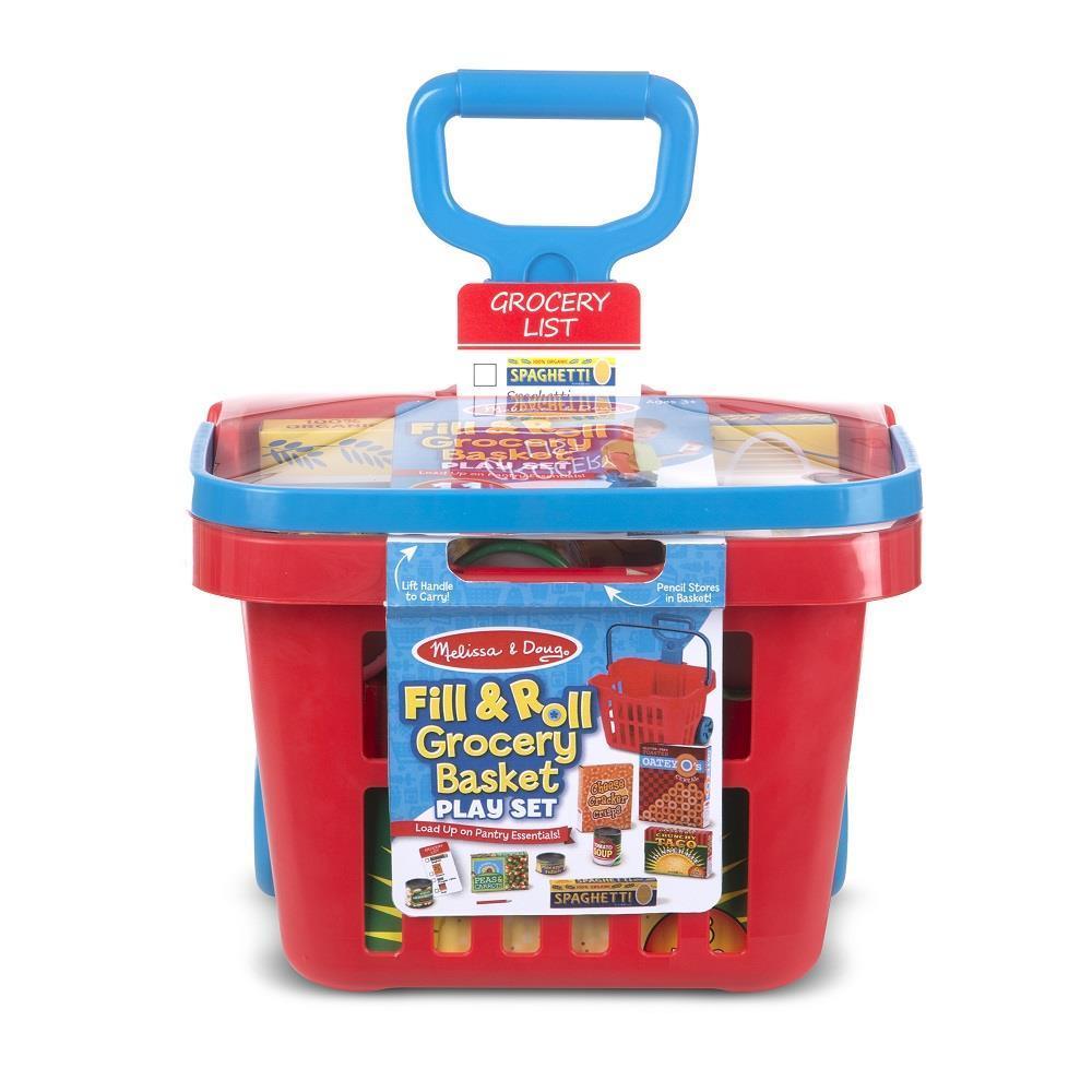 Melissa and Doug: koszyk z zakupami Fill & Roll Grocery Basket - Noski Noski