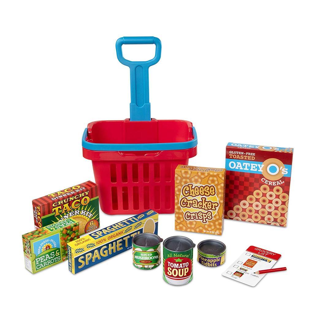 Melissa and Doug: koszyk z zakupami Fill & Roll Grocery Basket - Noski Noski