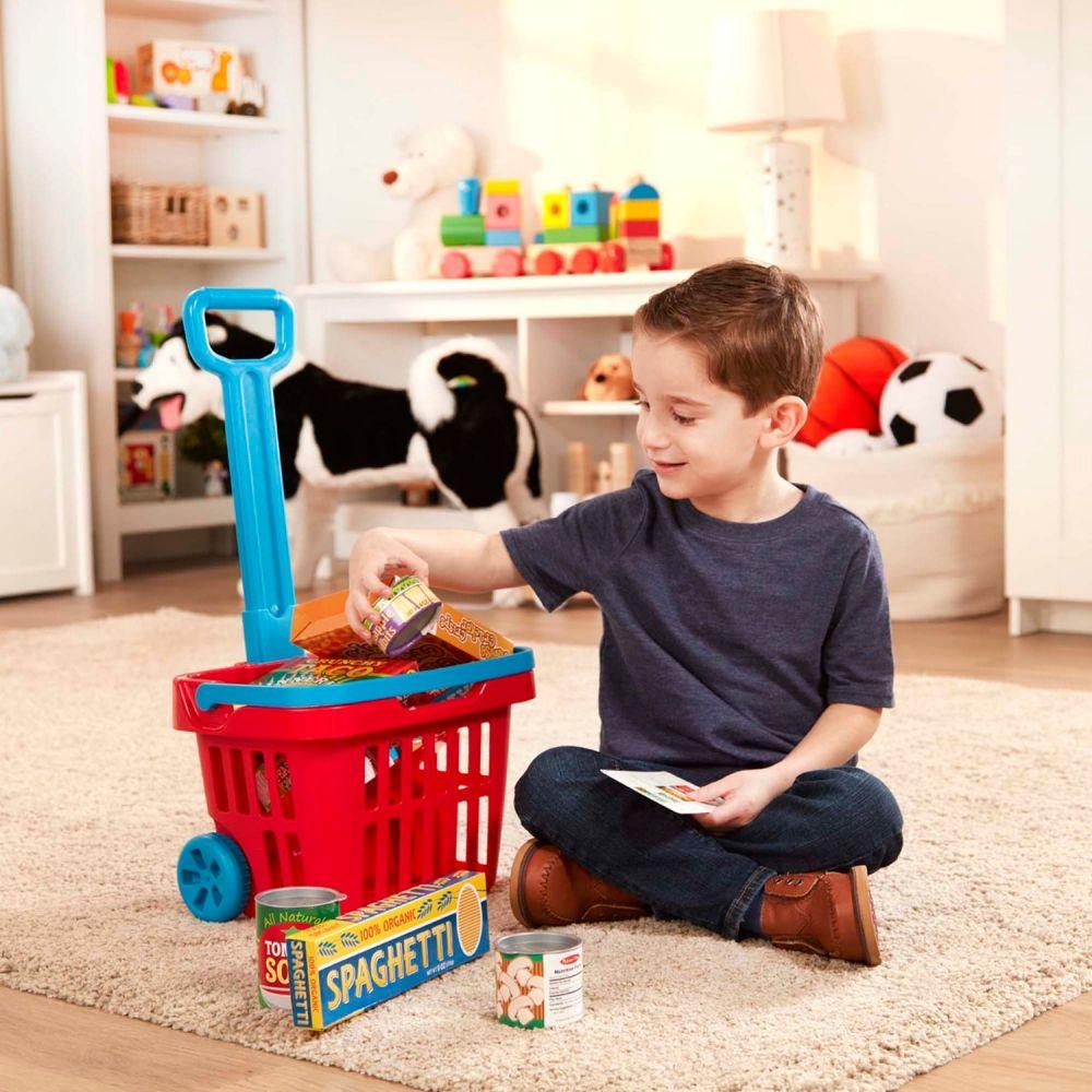 Melissa and Doug: koszyk z zakupami Fill & Roll Grocery Basket - Noski Noski