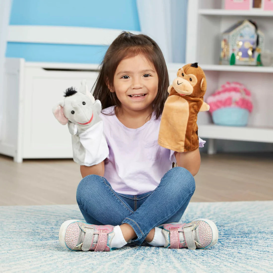Melissa and Doug: pacynki na rękę Safari Hand Puppets - Noski Noski