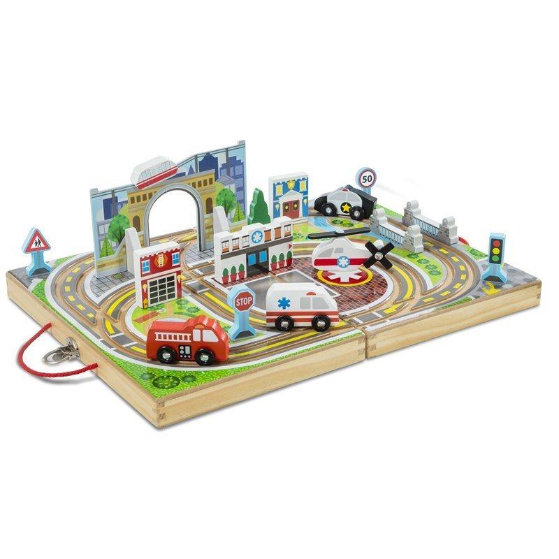 Melissa & Doug: przenośne miasto w walizce Take-Along Tabletop Town - Noski Noski