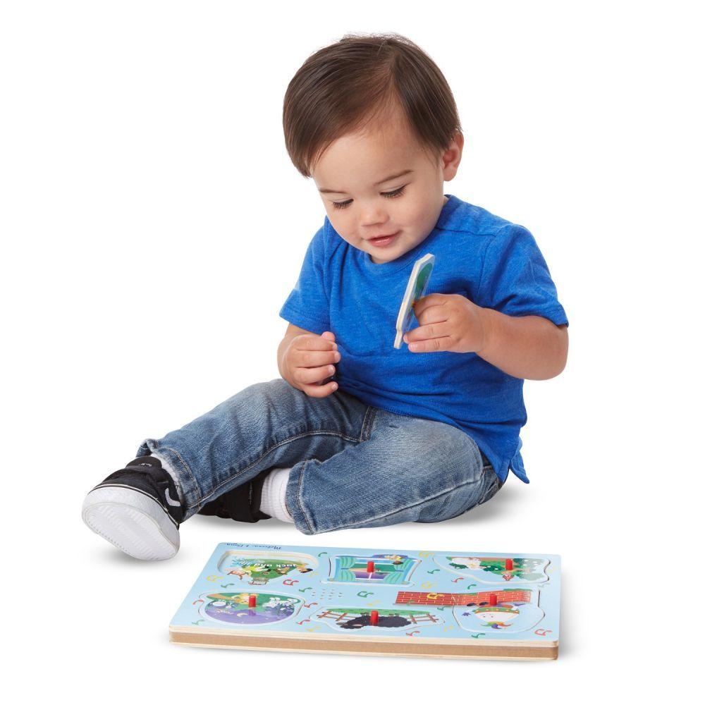Melissa and Doug: puzzle dźwiękowe kołysanki Nursery Rhymes Blue - Noski Noski