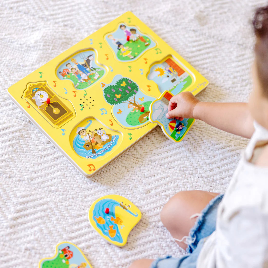 Melissa and Doug: puzzle dźwiękowe kołysanki Nursery Rhymes Yellow - Noski Noski