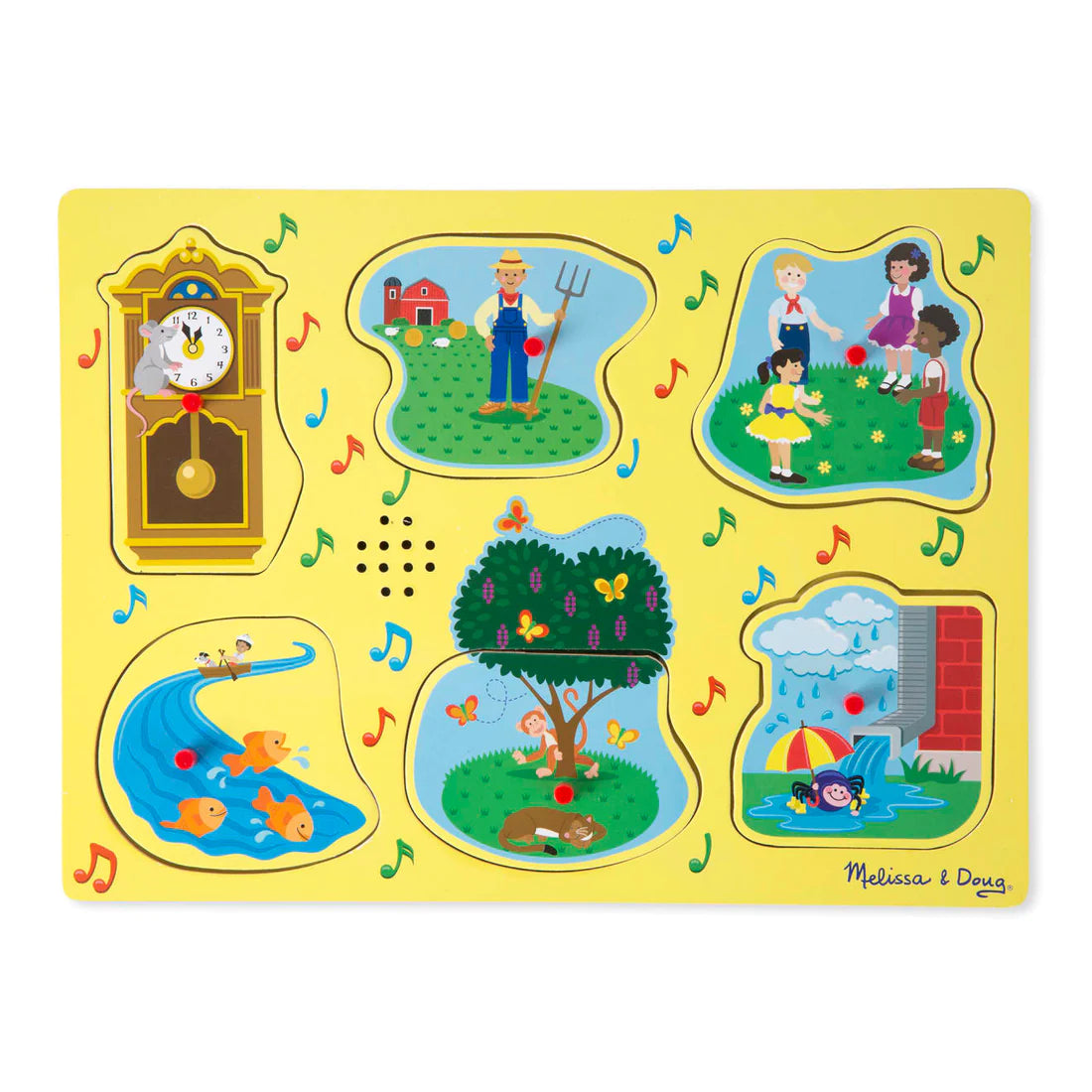Melissa and Doug: puzzle dźwiękowe kołysanki Nursery Rhymes Yellow - Noski Noski