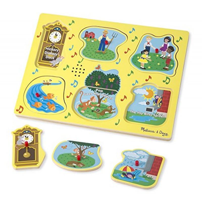 Melissa and Doug: puzzle dźwiękowe kołysanki Nursery Rhymes Yellow - Noski Noski