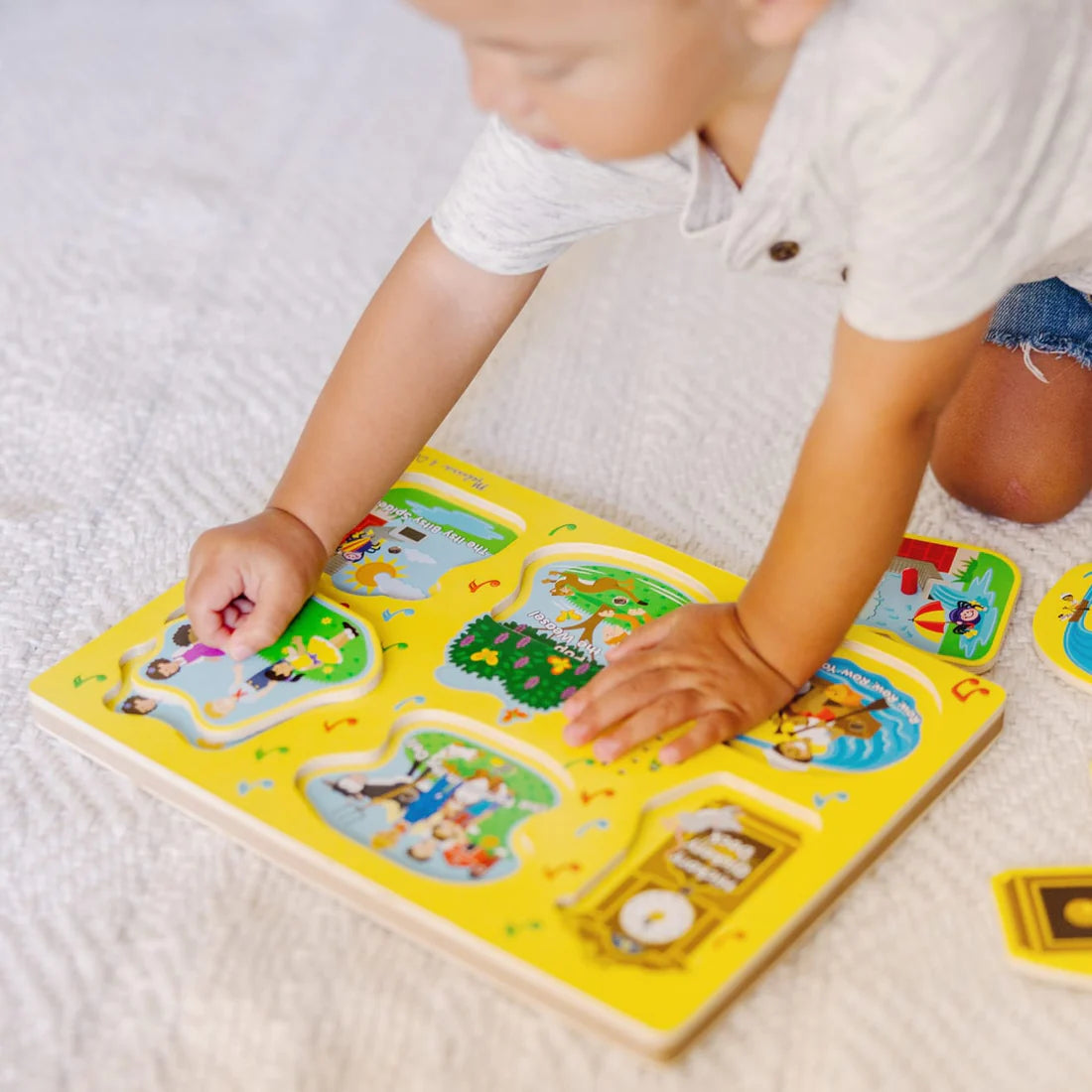 Melissa and Doug: puzzle dźwiękowe kołysanki Nursery Rhymes Yellow - Noski Noski