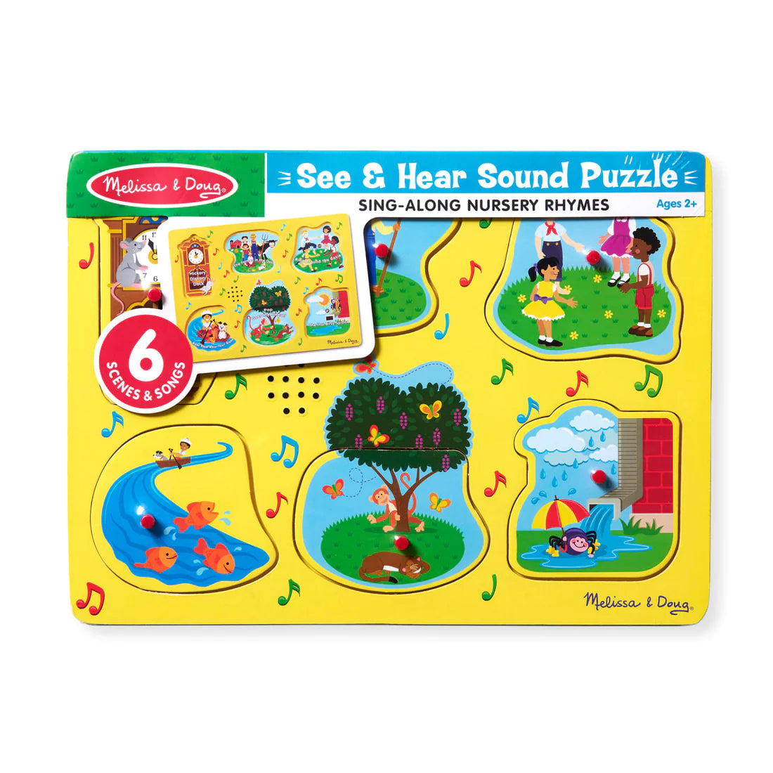 Melissa and Doug: puzzle dźwiękowe kołysanki Nursery Rhymes Yellow - Noski Noski