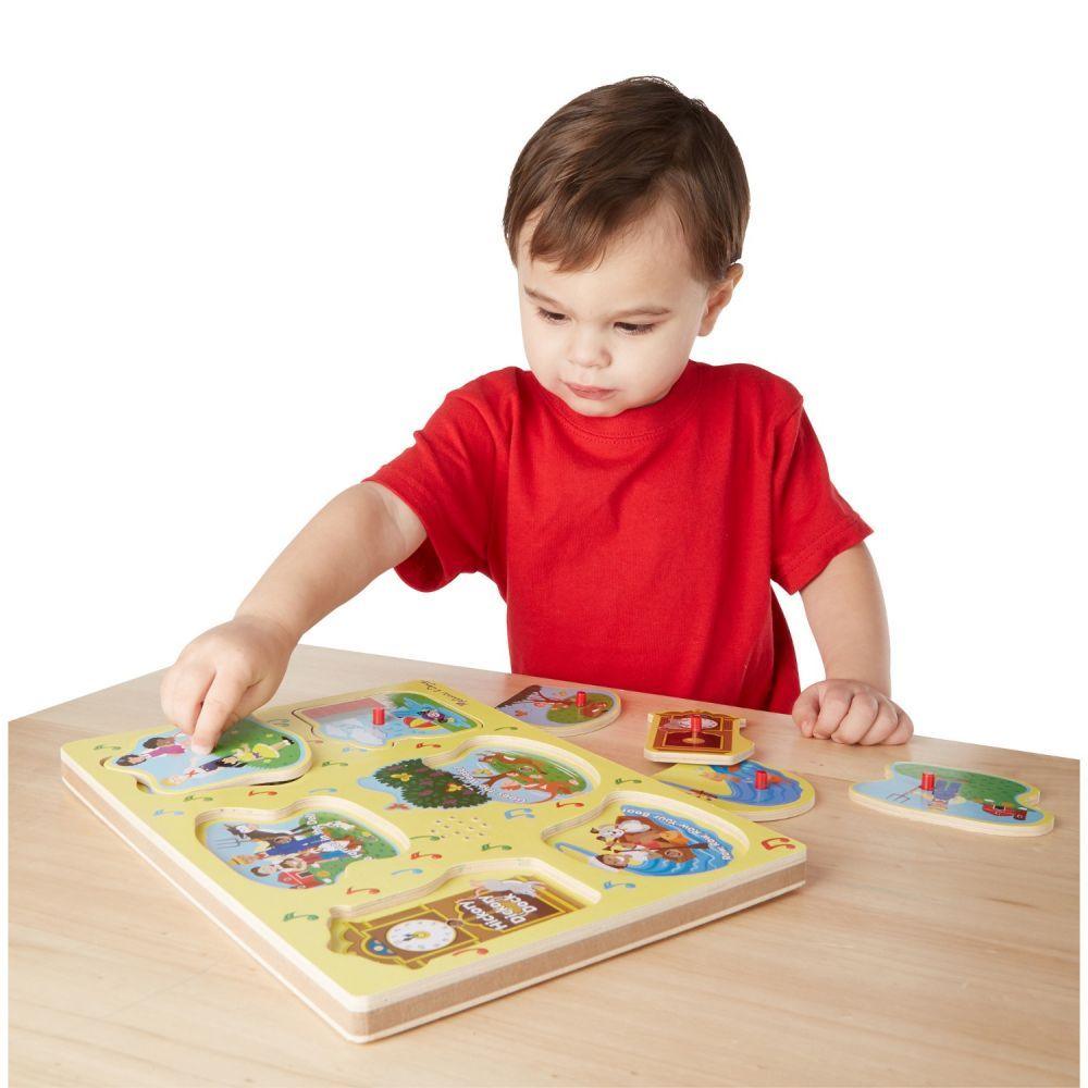Melissa and Doug: puzzle dźwiękowe kołysanki Nursery Rhymes Yellow - Noski Noski
