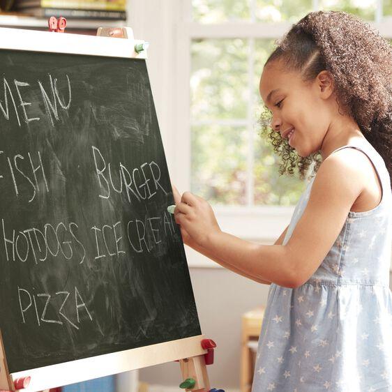 Melissa and Doug: tablica kredowa i suchościeralna Deluxe Standing Art Easel - Noski Noski