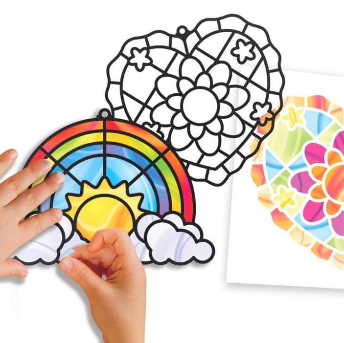 Melissa & Doug: witraż do samodzielnego ozdobienia Serce i Tęcza - Noski Noski