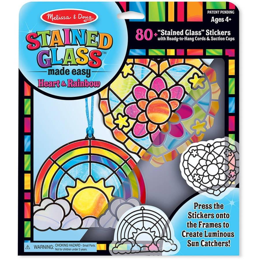 Melissa & Doug: witraż do samodzielnego ozdobienia Serce i Tęcza - Noski Noski
