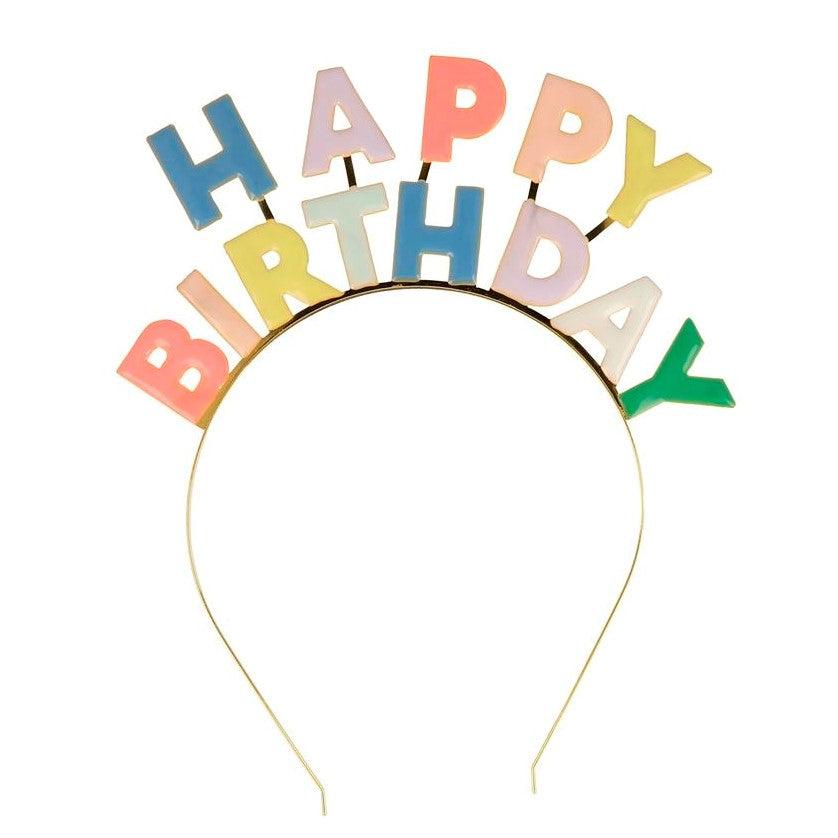 Meri Meri: emaliowana opaska Happy Birthday - Noski Noski