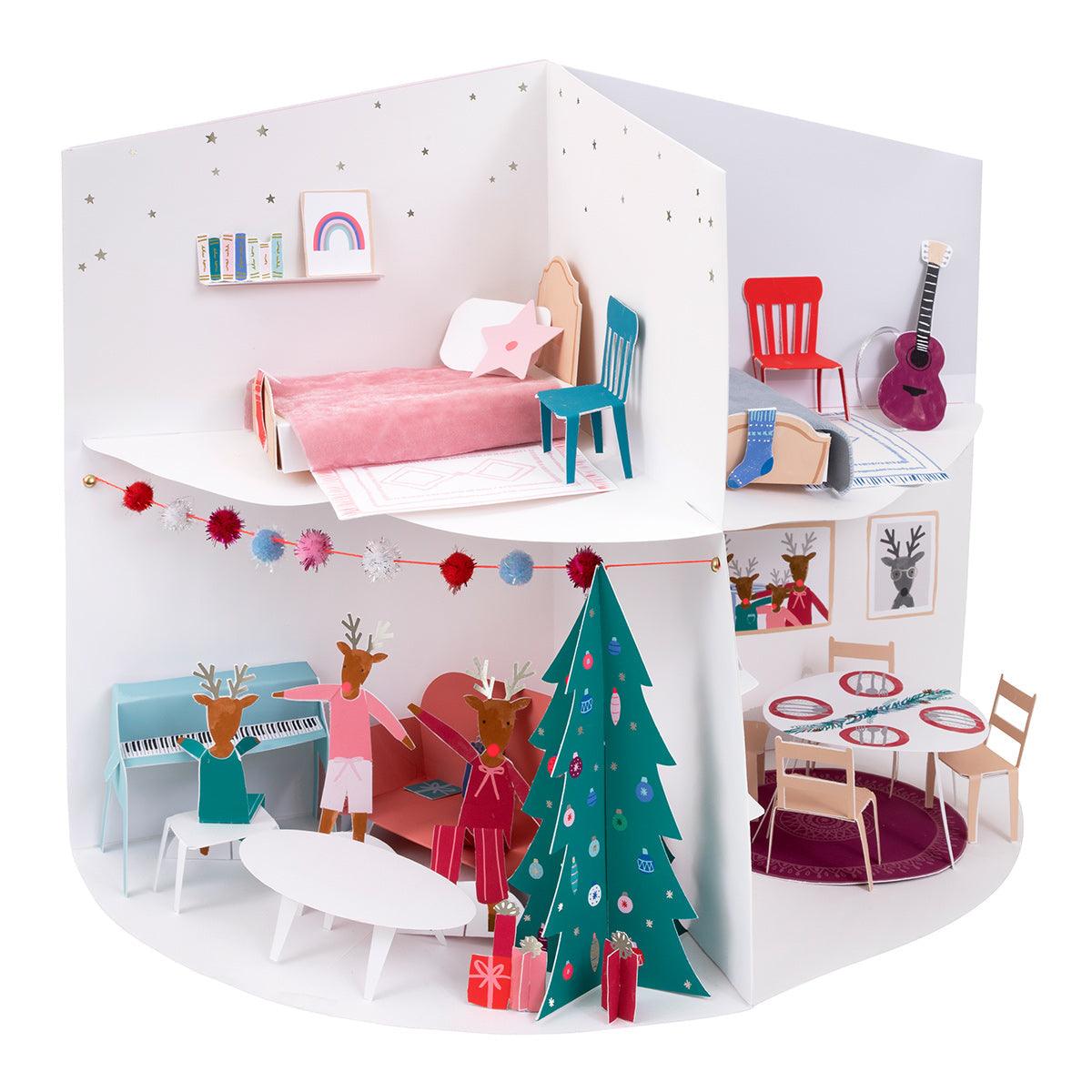 Meri Meri: kalendarz adwentowy papierowy domek Christmas House - Noski Noski