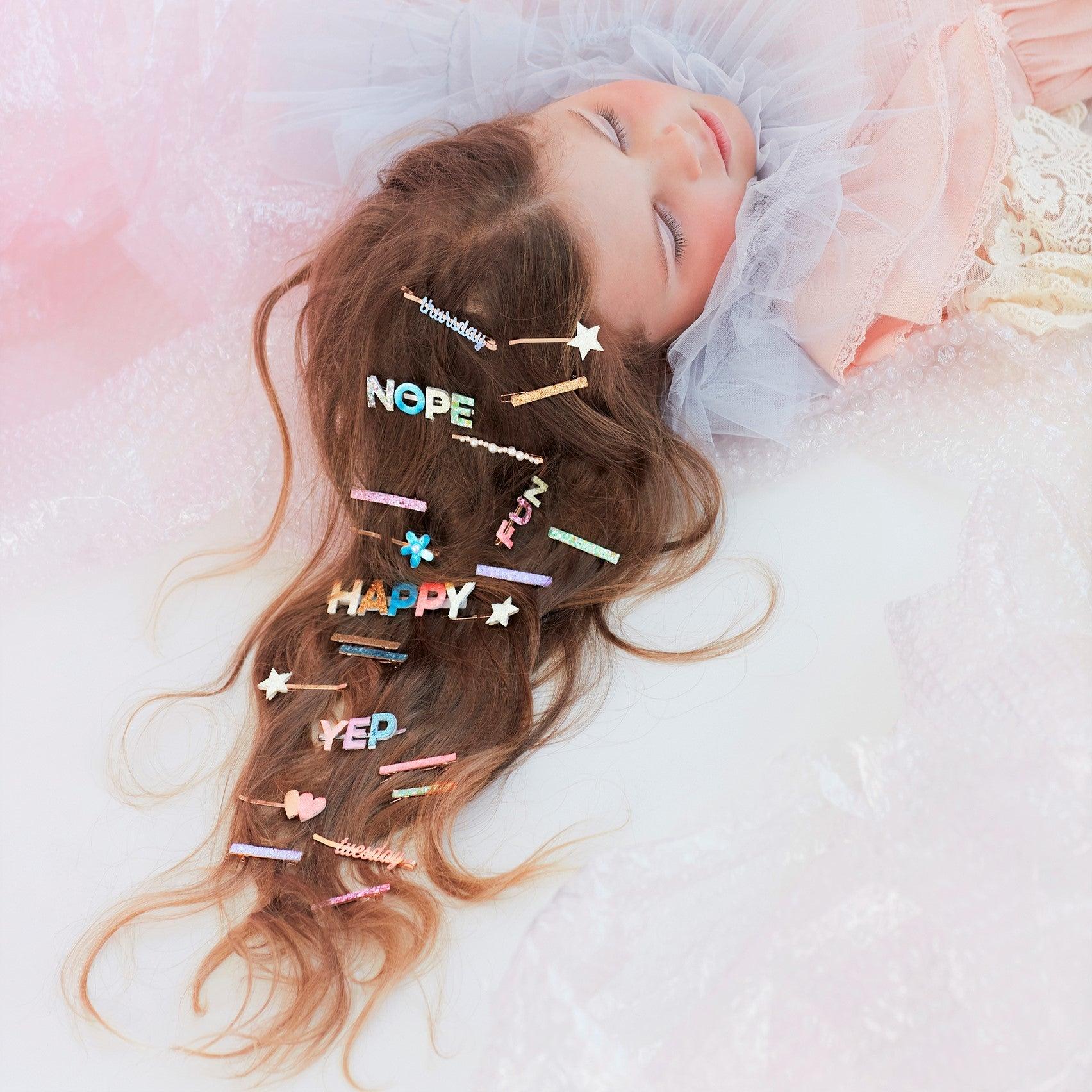 Meri Meri: spinki do włosów Glitter Rainbow - Noski Noski