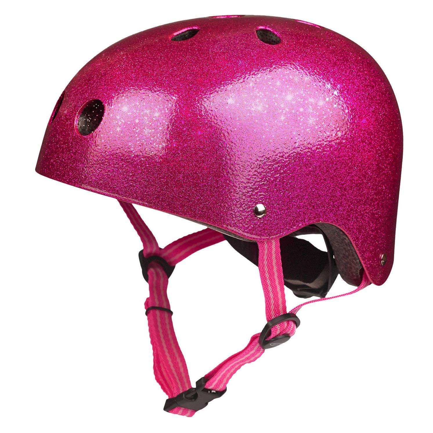 Micro: kask dla dzieci brokatowy Glitter Pink - Noski Noski