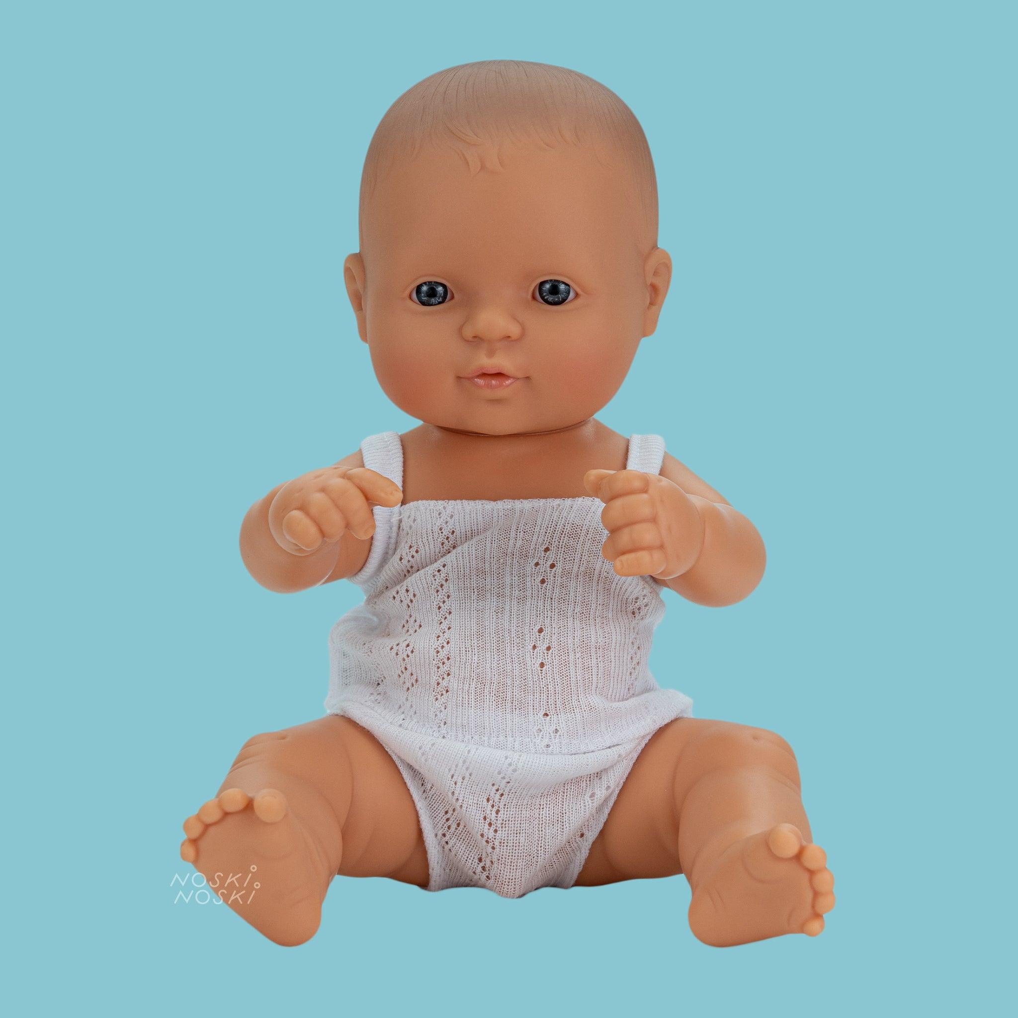 Miniland: lalka dzidziuś chłopiec Europejczyk 32 cm - Noski Noski