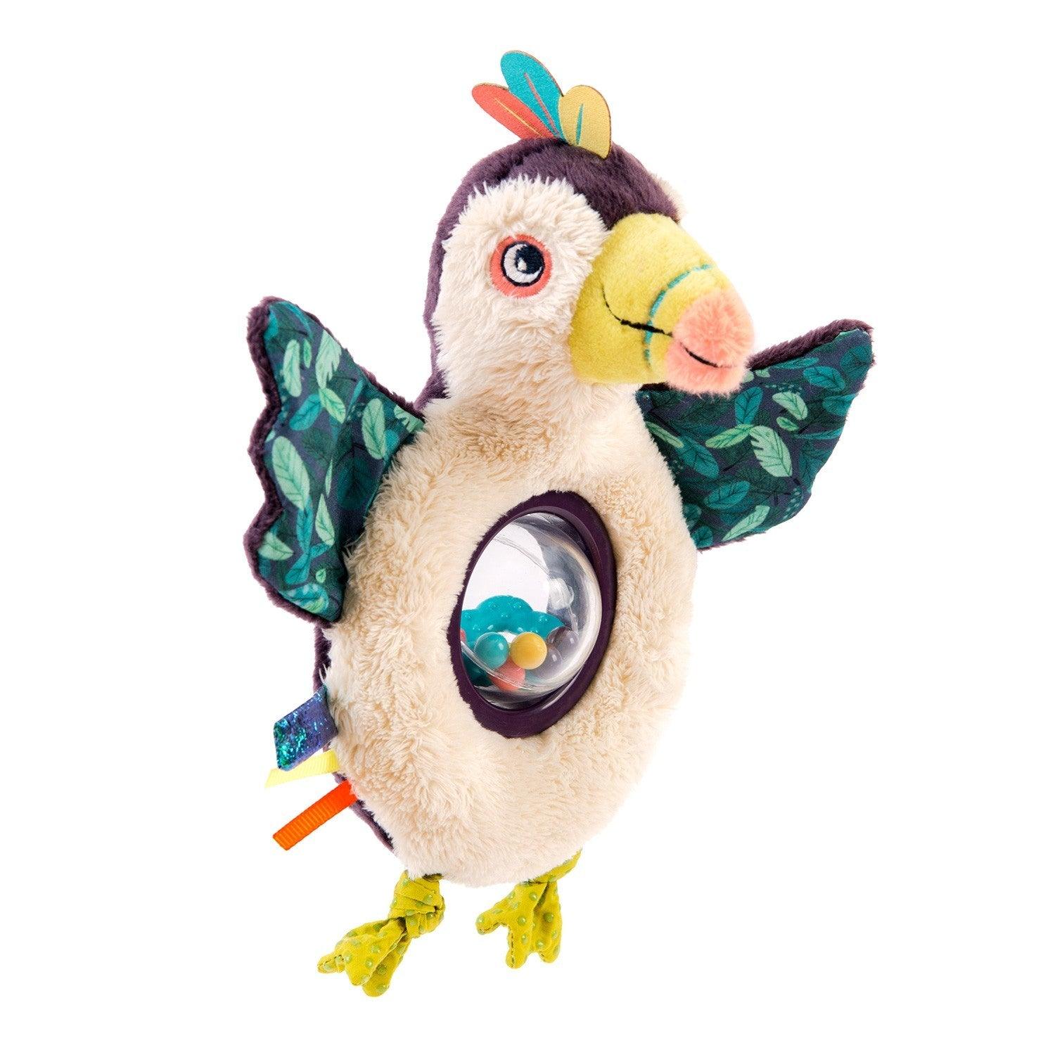 Moulin Roty: przytulanka z grzechotką tukan Pakou Dans La Jungle - Noski Noski