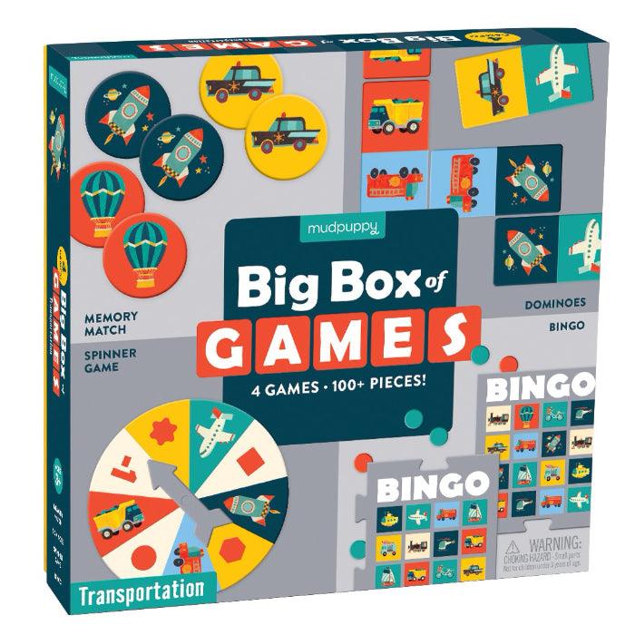 Mudpuppy: cztery gry z pojazdami Big Box of Games - Noski Noski