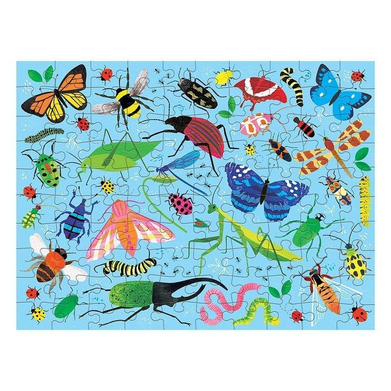 Mudpuppy: dwustronne puzzle Ptaki i Owady 100 el. - Noski Noski
