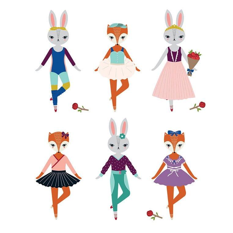 Mudpuppy: magnetyczne postacie Woodland Ballet - Noski Noski