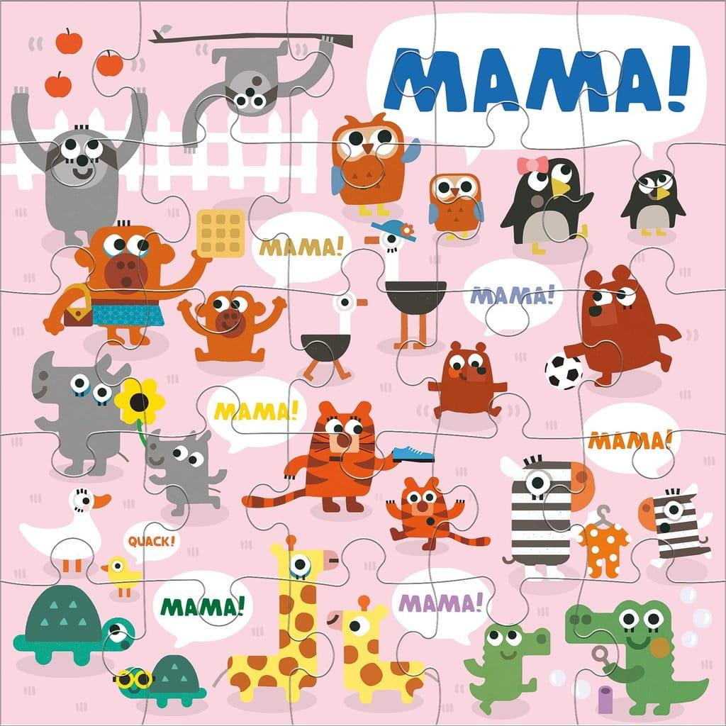 Mudpuppy: puzzle podłogowe Jumbo Mama 25 el. - Noski Noski