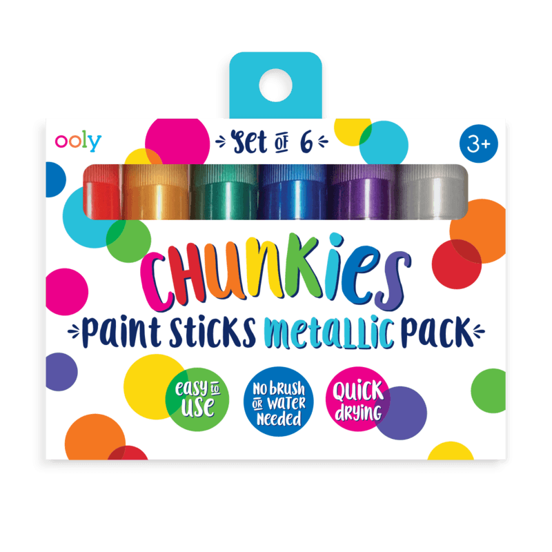Ooly: farby w sztyfcie Chunkies Paint Sticks Metallic 6 szt. - Noski Noski